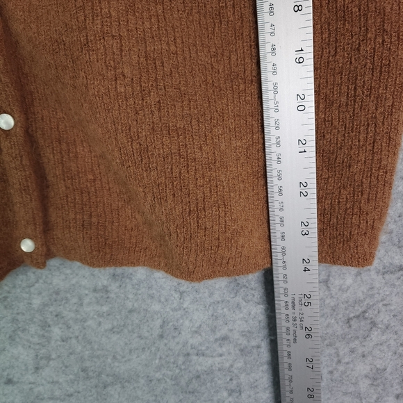 Sezane Gaspard Button Up Cardigan In Camel - Picture 9 of 10